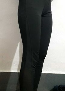 Mesh Panel Black gym tights