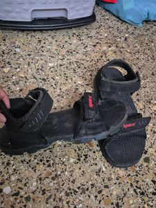 Sparx Black Sandals - Unisex