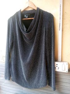 Sequin Sparkly Cowl Neck Top (Women)