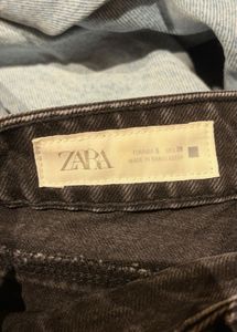 Black Denim Skort