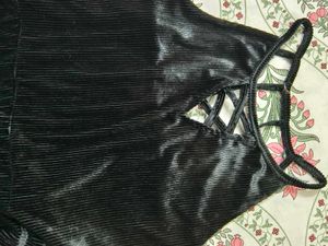 Black Criss-Cross Neckline Dress