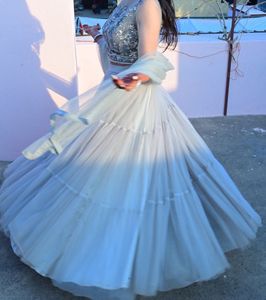Exclusive Grey Embellished Lehenga set