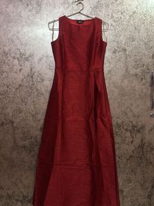 Elegant Red Silk Gown