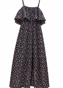 Floral Cold Shoulder Maxi Dress