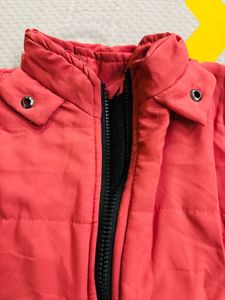 Pink Winter Jacket with Hood