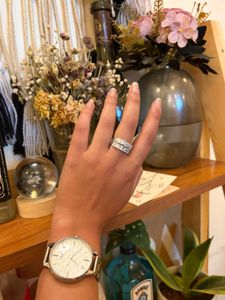 Sparkling Cubic Zirconia Ring Set
