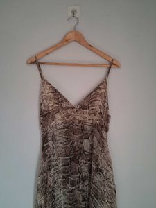 Snake Print Midi Dress