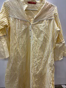 Yellow White Striped Tunic