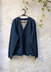Classic Navy Blue Cardigan Sweater