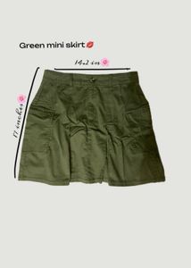 Green Mini Skirt