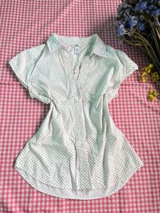 (COMBO)While polka dot H&M top x Mango to