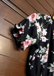 Inspired Hearts Black Floral Print Mini Dress