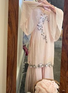 Elegant Pink Embroidered y2k kurti Set