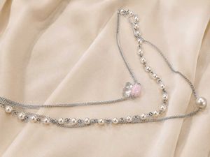 Layered Pearl &amp; Charm Necklace