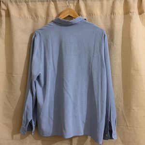 Classic Blue Checked Long Sleeve Top