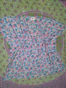 Floral Print Kaftan Top