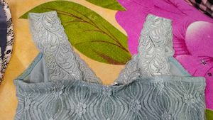 Blue Lace V-Neck Cami Top