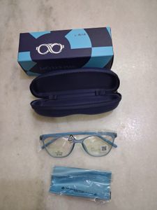 New Stylish Blue Eyeglasses with Case