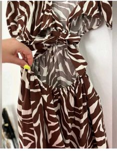 Trendy Zebra Print Cut-Out Mini Dress