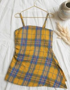 ✨ Sun-Drenched Plaid Asymmetric Cami✨