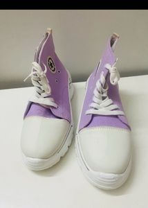 Lavender High-Top Sneakers