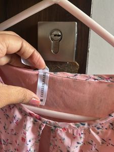 Flowy Pink Floral Midi Dress