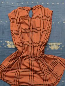 Cute Checked Tunic Top