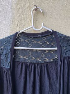 Lace Detail Black Shrug