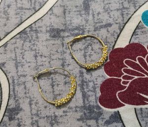 Sparkling Gold Hoop Earrings