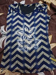 Stylish Blue Printed Kurta