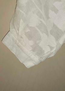 White Sheer Tie-Front Shirt