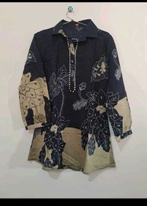 Stylish Floral Print Kurta