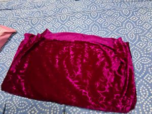 Vibrant Pink Velvet dress material piece cloth