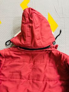 Pink Winter Jacket with Hood