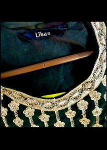 New Olive Party Wear Heavy Embroidered Kurta Set