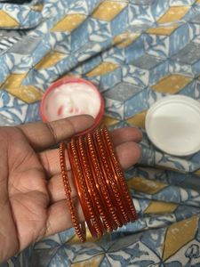 Beautiful Orange Bangles Set