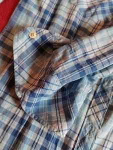 Blue Plaid Flannel Shirt