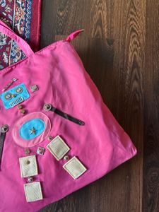 Prada Pink Nylon Tote Bag