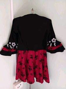 Brand New Red Floral Skater Dress With Jacket
