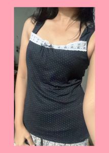 coquette Polka Dot Cami Top🩶🎀