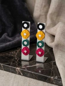 Boho Mirror Work Earrings(Navratri special)
