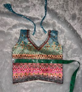 Embellished Ethnic Crop Top