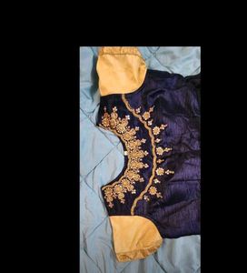 Elegant Navy &amp; Gold Ethnic Dress