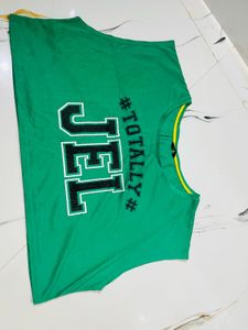 Green Graphic Print Sleeveless jersey
