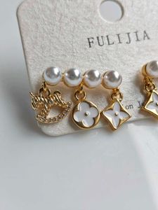Charming Pearl &amp; Charm Dangle Earrings