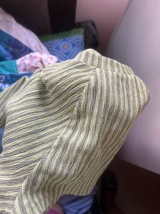 Striped Textured Cropped Top