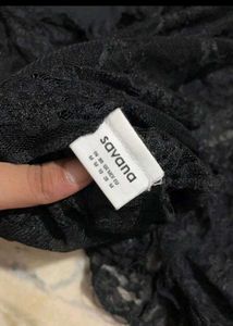Black Lace Strapless Corset Top