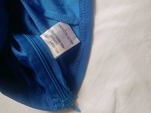 Chic Blue Ruched Crop Top
