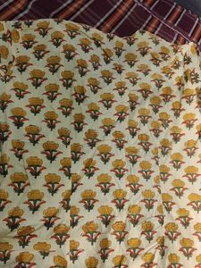 Stunning Yellow Kurta With Flower Print