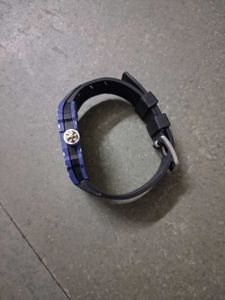 Stylish Men's Watch - Blue Stripe Design